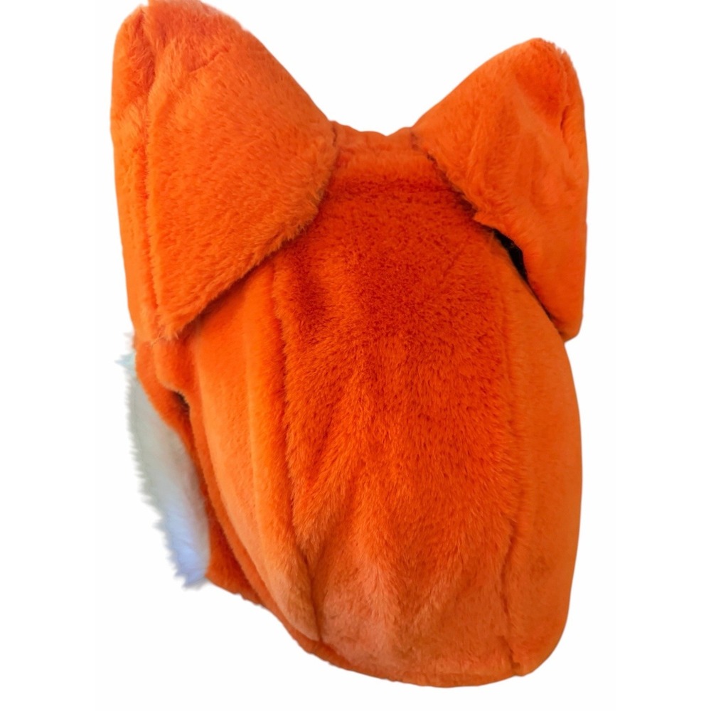 Fox Full Head Mask Faux Fur Plastic Adjustable Fit Adult Unisex Cosplay Costume - Picture 7 of 8